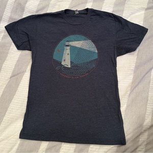 Blue/grey Gregory Alan Isakov lighthouse shirt